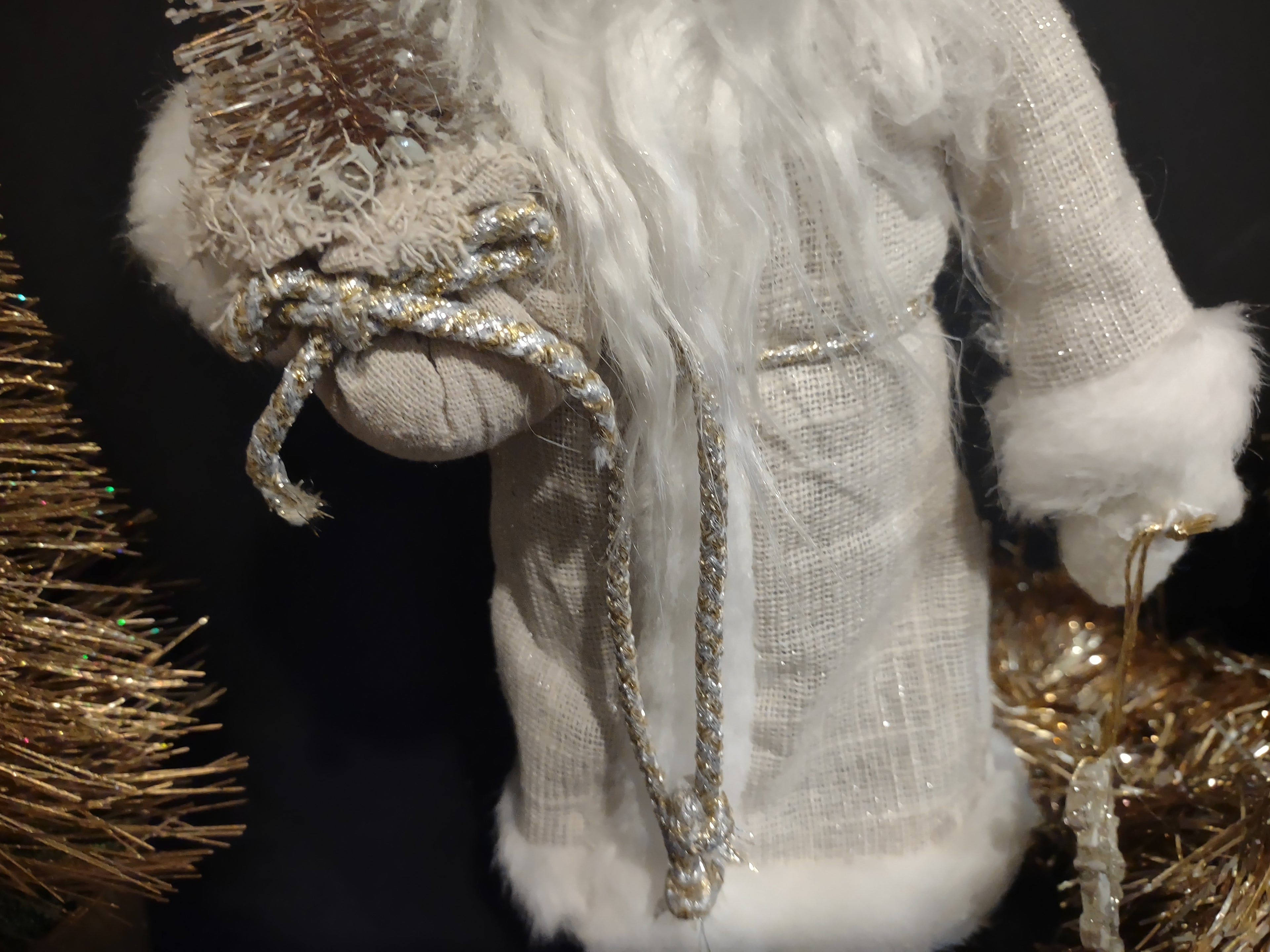 Christmas Holiday Set Graland 88" Santa 12" Tree 12" Gold Silver Color (lot 1265