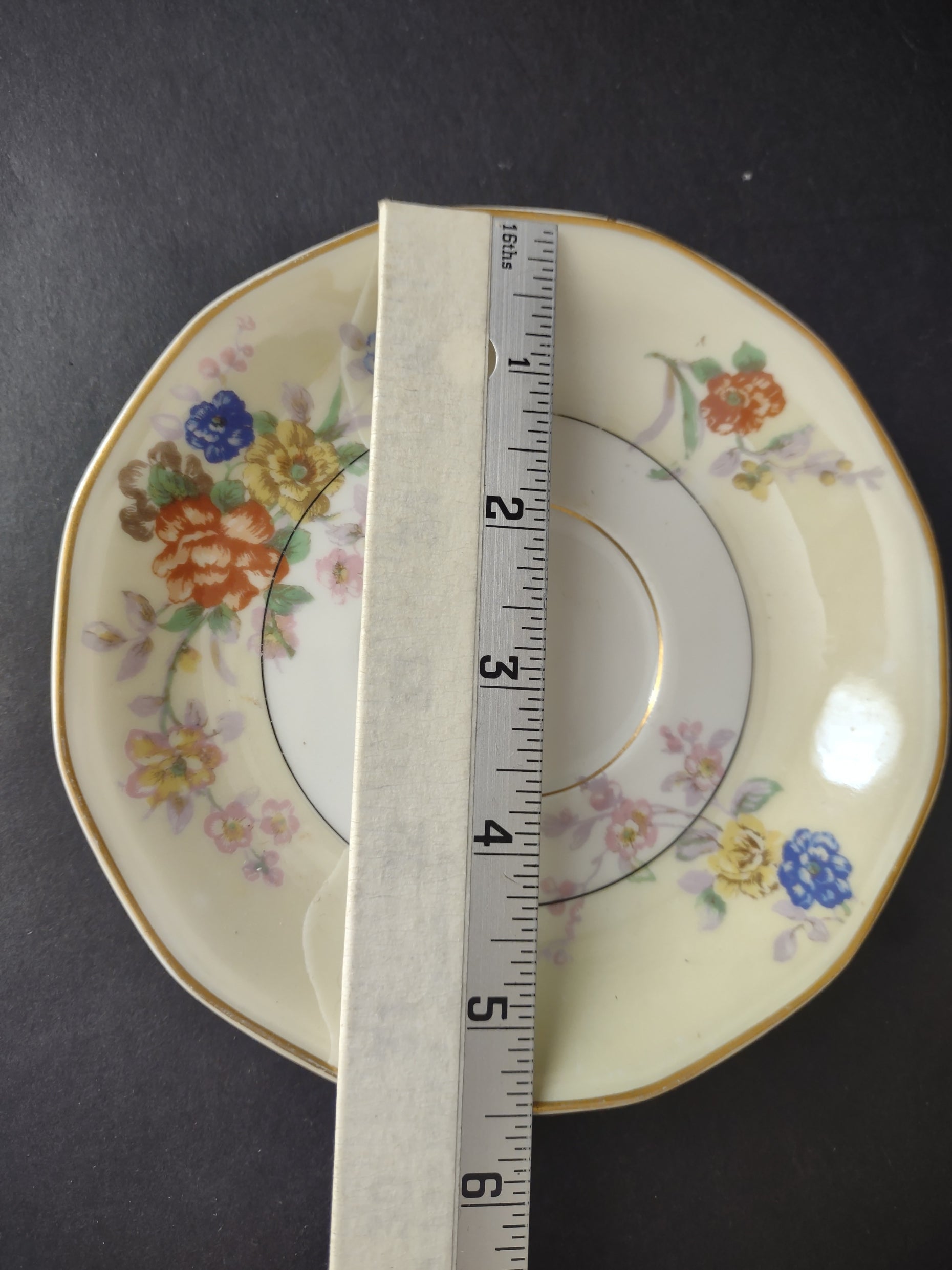 Haviland Limoges Yellow Jewel Tea Cup Saucer Dessert Plate Floral (lot 817)