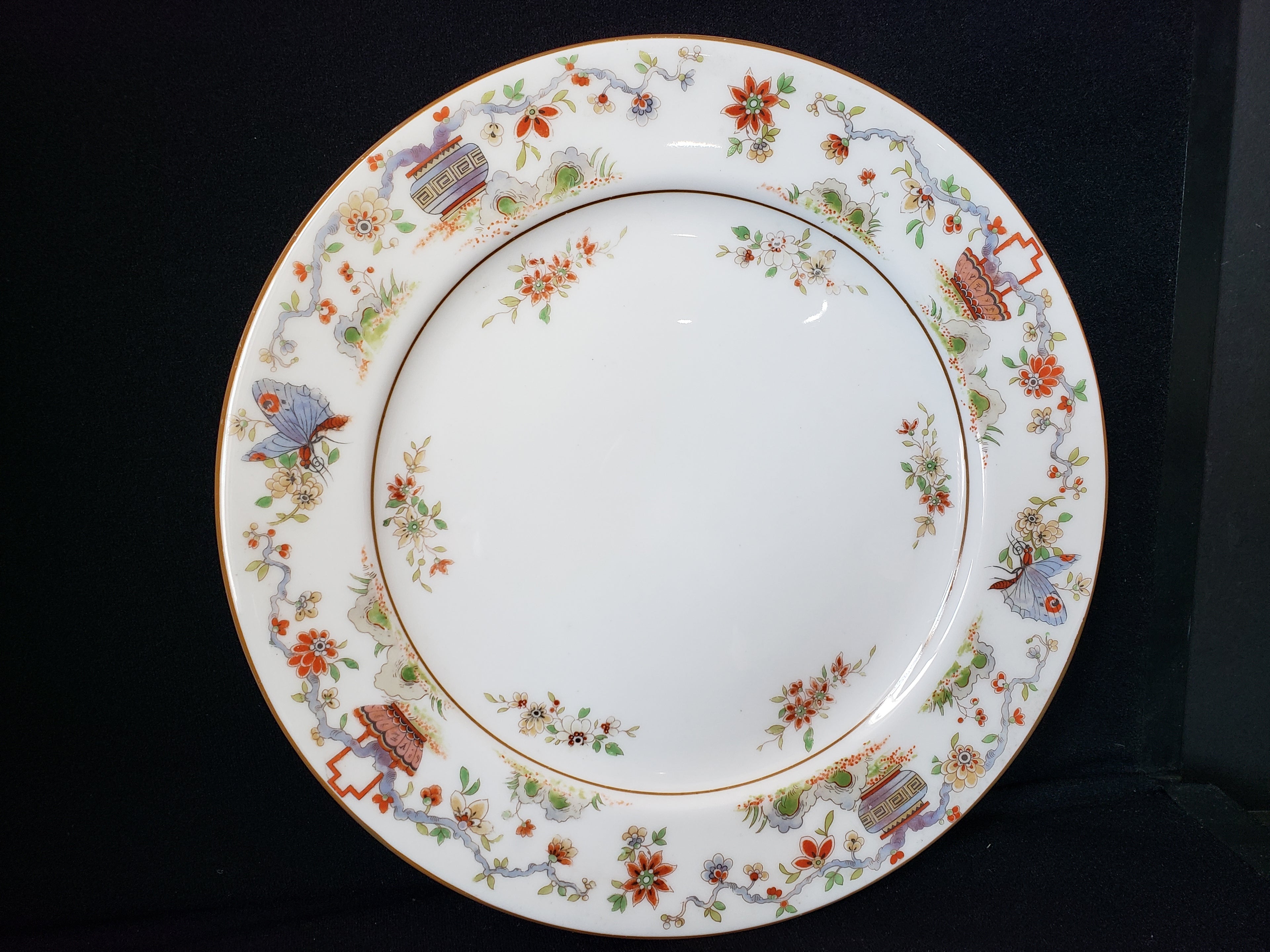 Vintage Royal Worcester Higgins Sieter Butterfly Dinner Plate 10" (lot 2126)