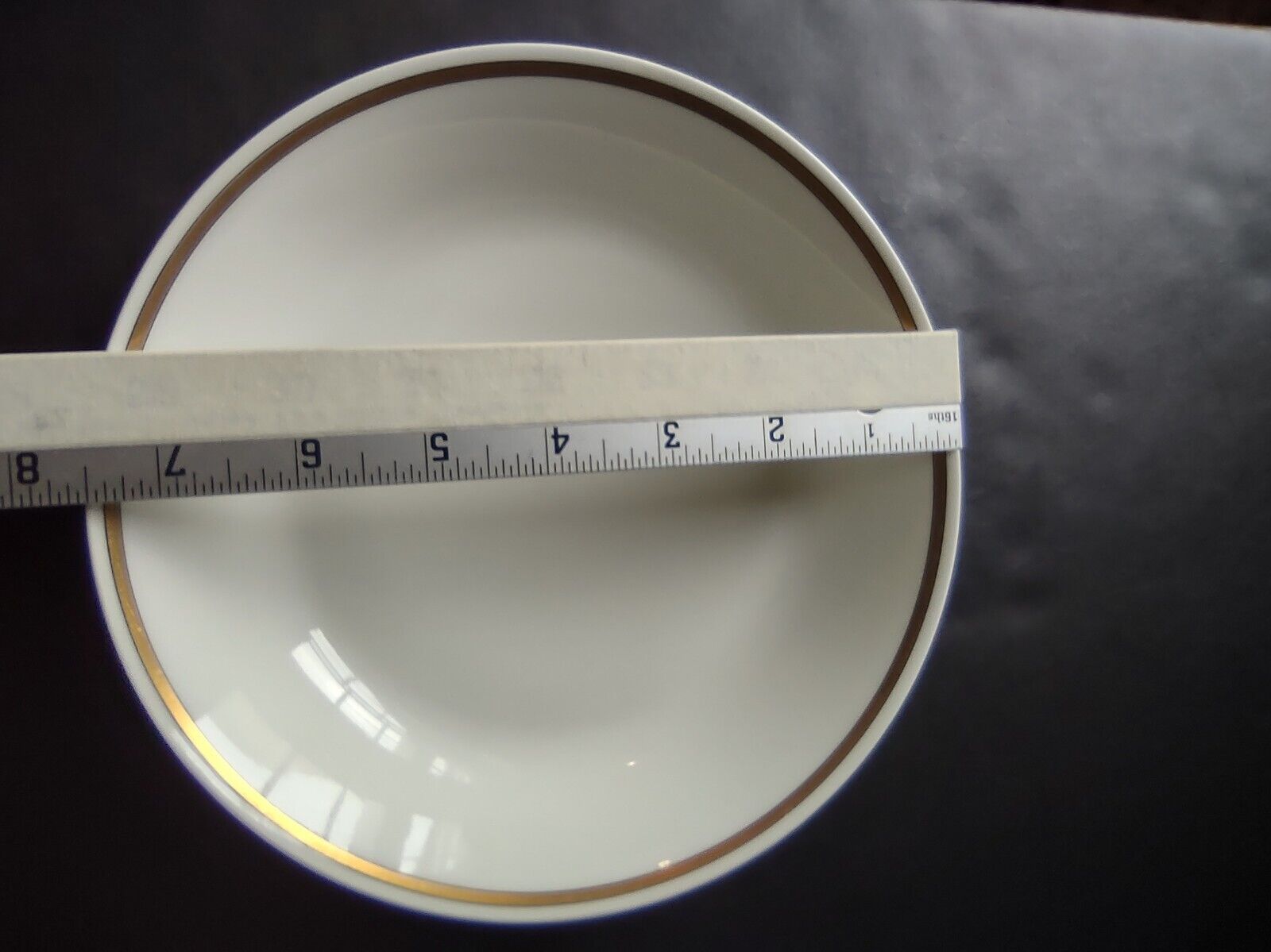 Haviland Limoges Gold & Black Trim White Coupe Soup Pasta Bowl (lot 668)