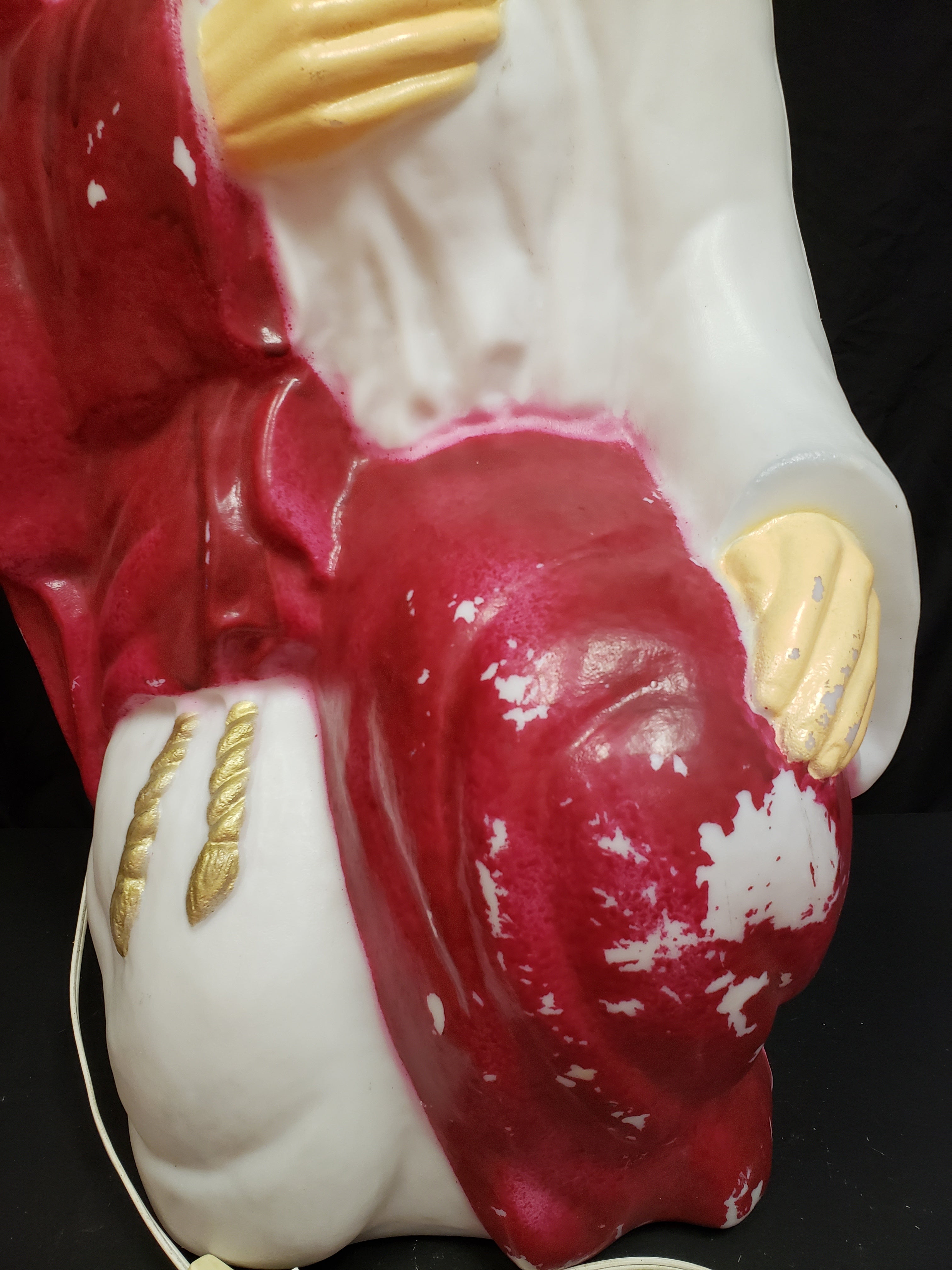 Vintage Christmas Blow Mold Nativity Joseph Maroon Figurine 29" (lot 2245)