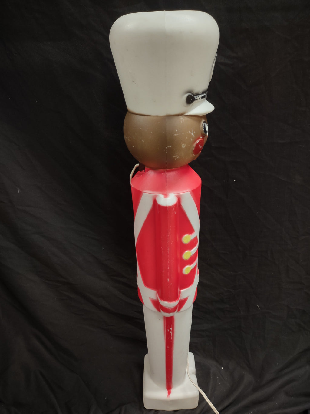 Vintage Christmas Blow Mold Nutcracker Soldier Black (lot 2328)