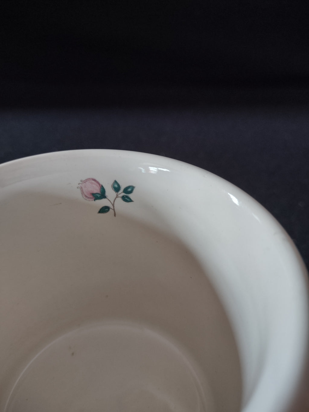 Vintage Pfaltzgraff Mugs April Flower Pink Lavender Aqua Set Of 6 (Lot 5031)