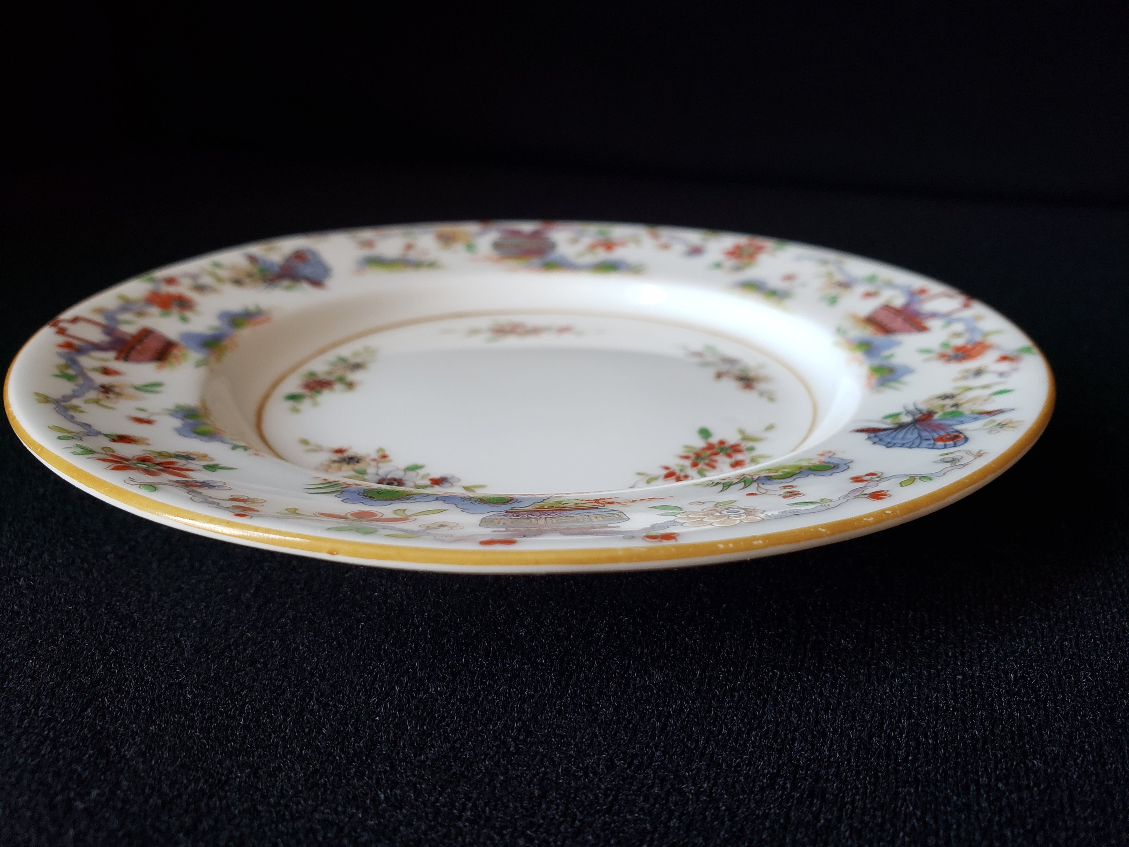 Vintage Royal Worcester Higgins & Seiter Butterfly Bread Plate 6" (lot 2116)