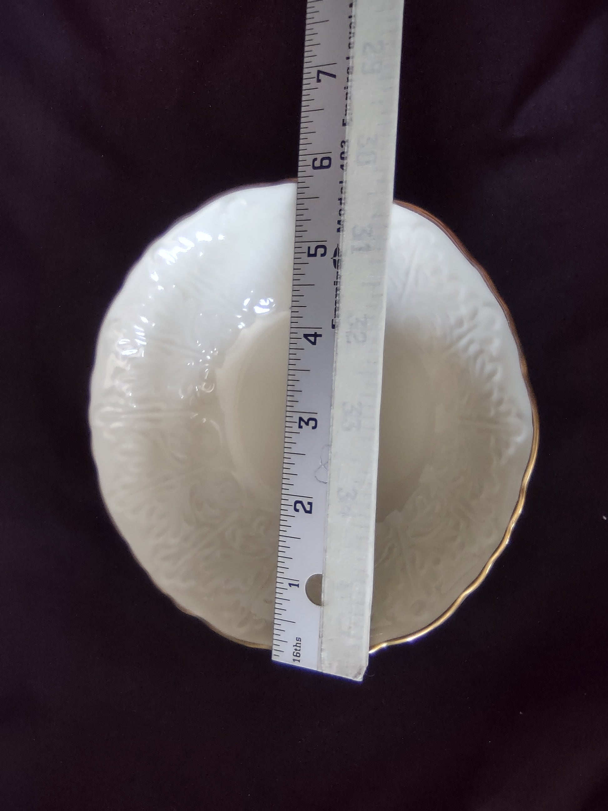 Vintage Lenox Small Serving Round Bowl Grape Leaves Design (lot 1988)