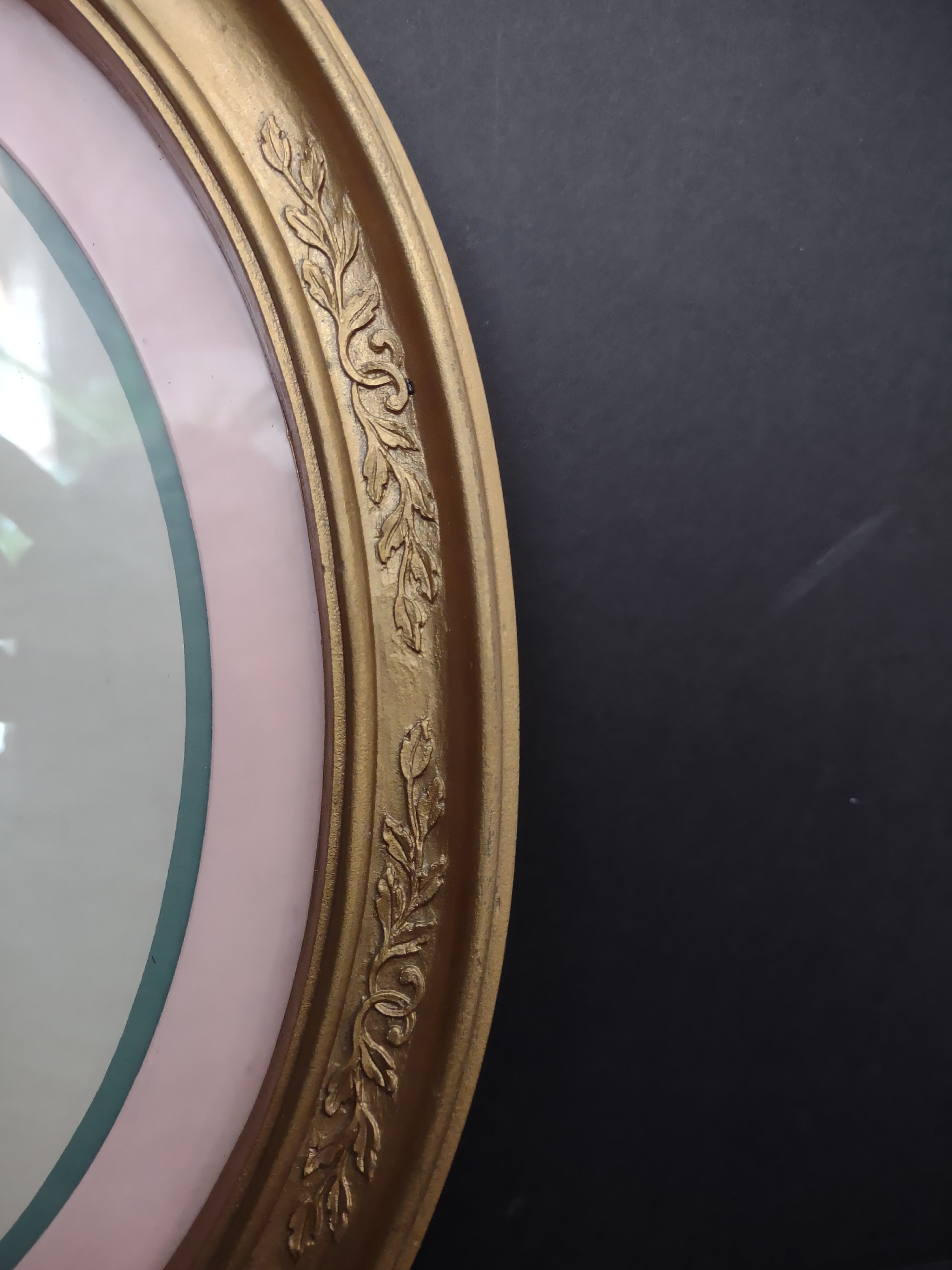 Vintage Homco Home Interiors Oval Bird Print Picture (lot 2581c)