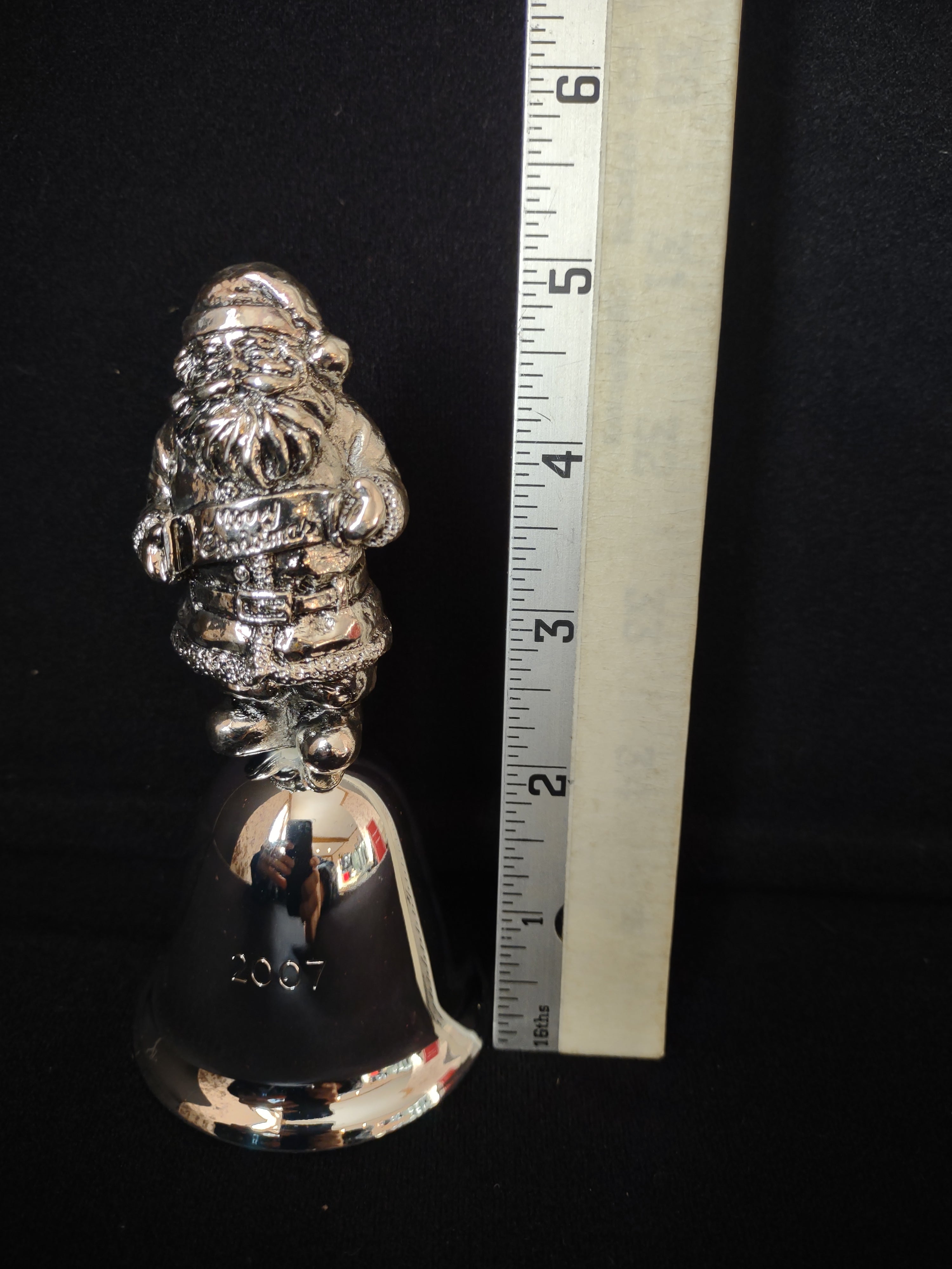 Christmas Santa Bell Silver-Plated St. Nicholas Square 2007 (lot 2515c)