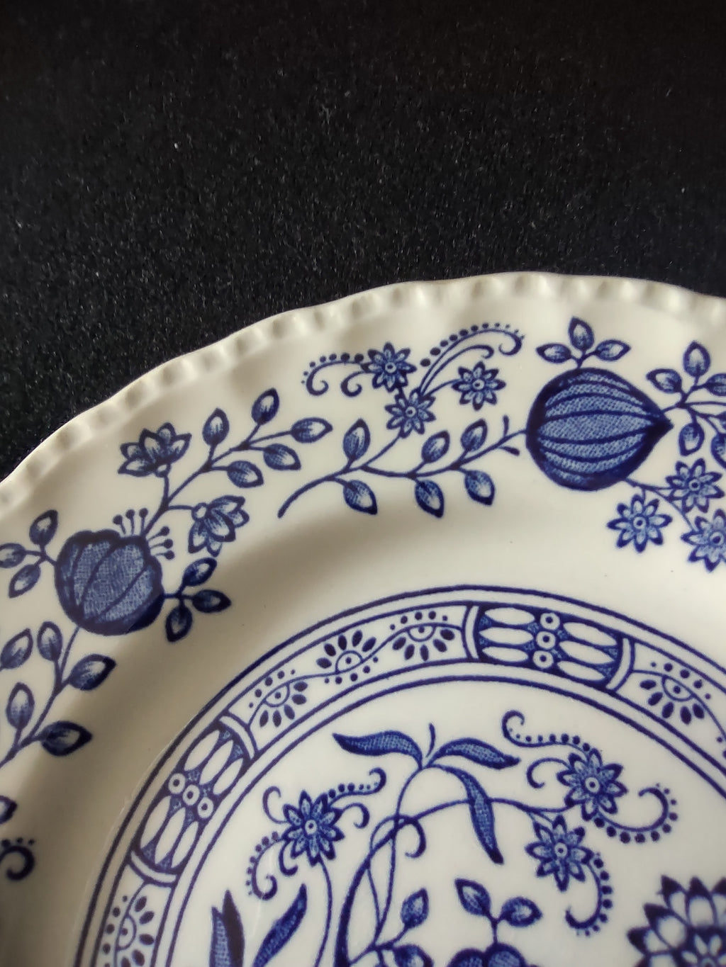 Vintage Enouch Blue Heritage Bread Butter Plate Ironstone England Set Of 4(5971)