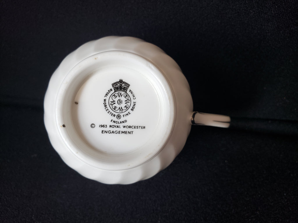 Vintage Royal Worcester Engagement Tea Cup ONLY (lot 2056)