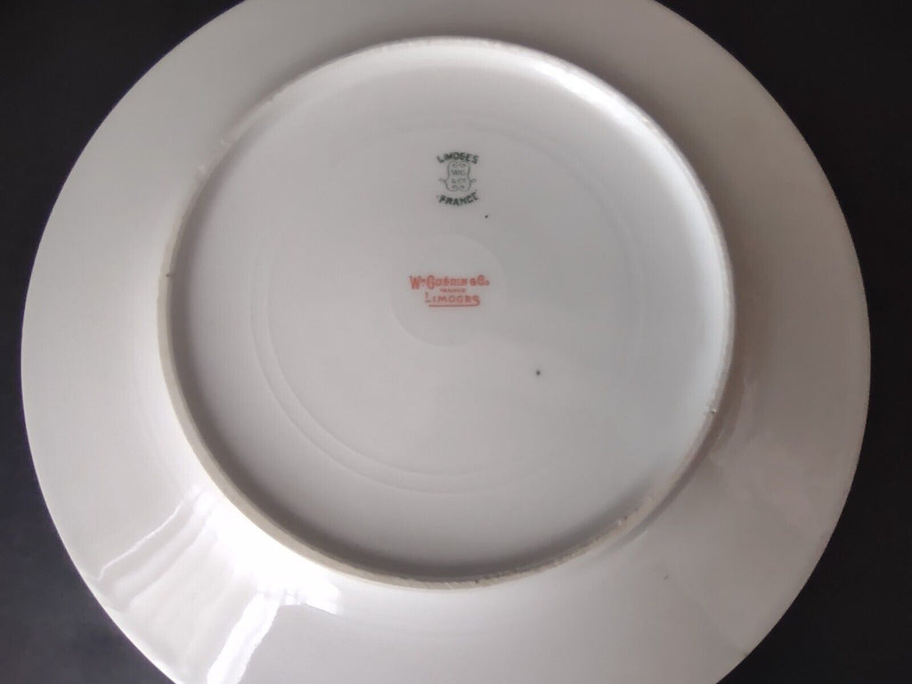 Wm Guering Limoges France 5 x Dinner Plate Yellow Gold Design (lot 531)