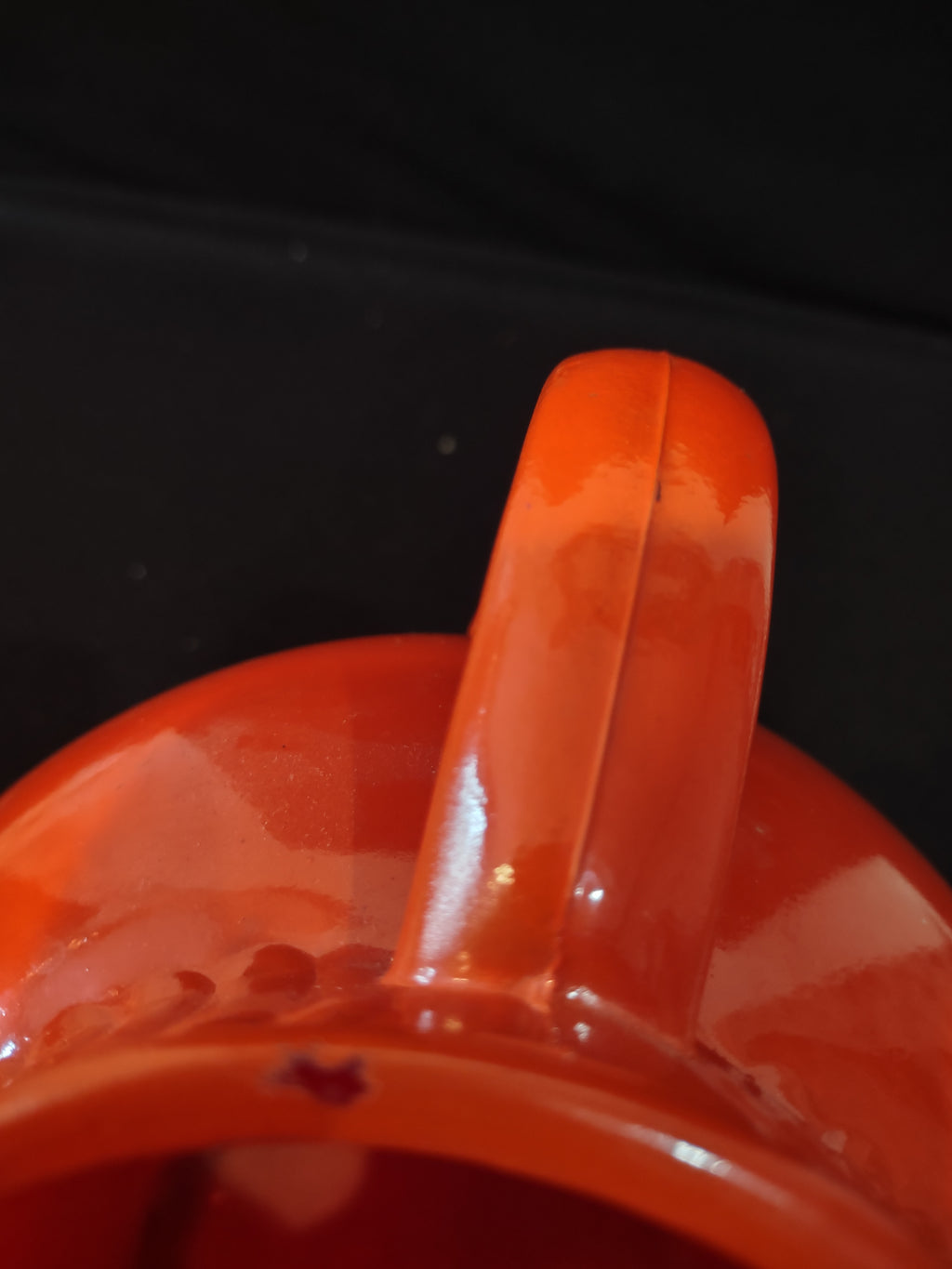 Vintage Anchor Hocking Orange Halloween Fire King Tilt Ball Pitcher (Lot 3073)