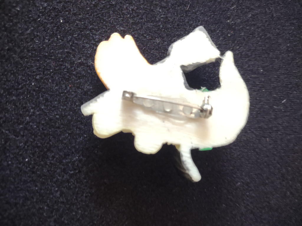 Vintage Halloween Witch Head Broom Pin (Lot 4121)