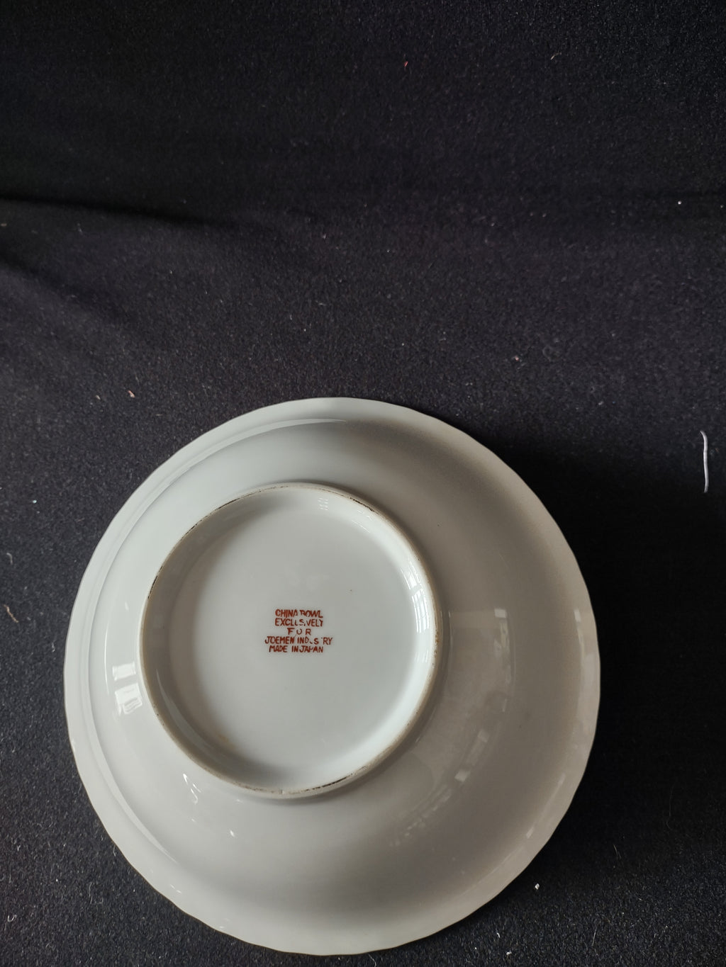 Vintage 9 " Lusterware Bowl Orange Yellow Flower Joemen Japan (Lot 5049)