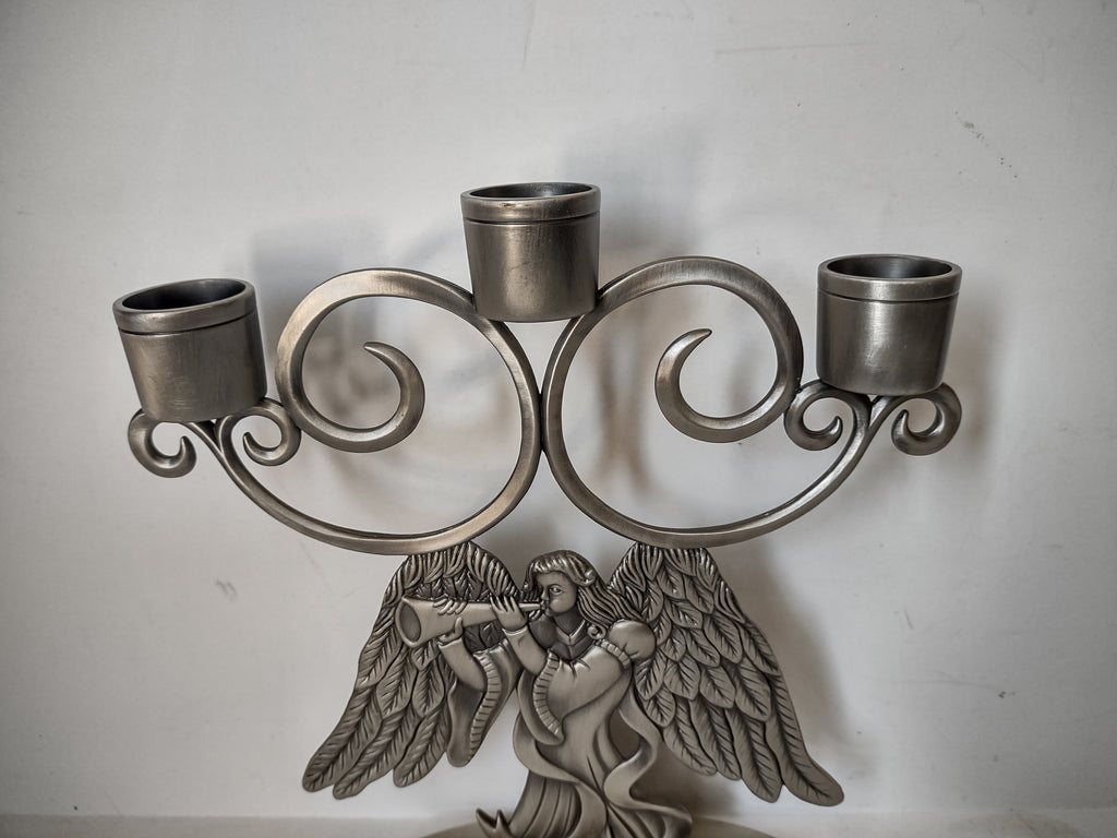 Home for the Holidays Christmas Candelabra Angel Candleholder (lot 2952c)