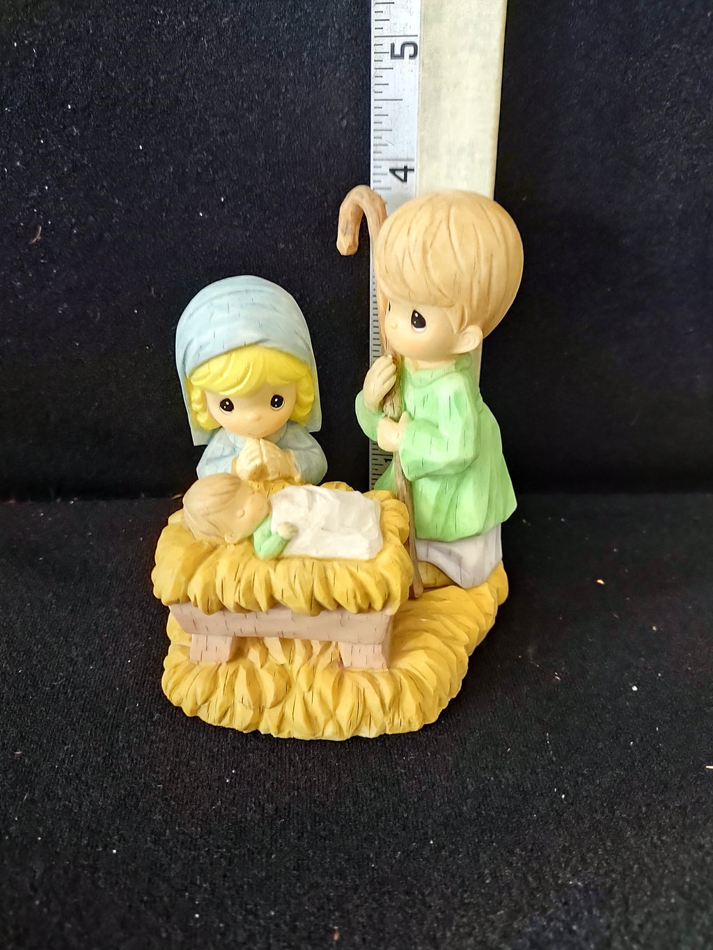 Vintage Precious Moments Nativity Set Barn Mary Joseph Jesus (Lot 3649)