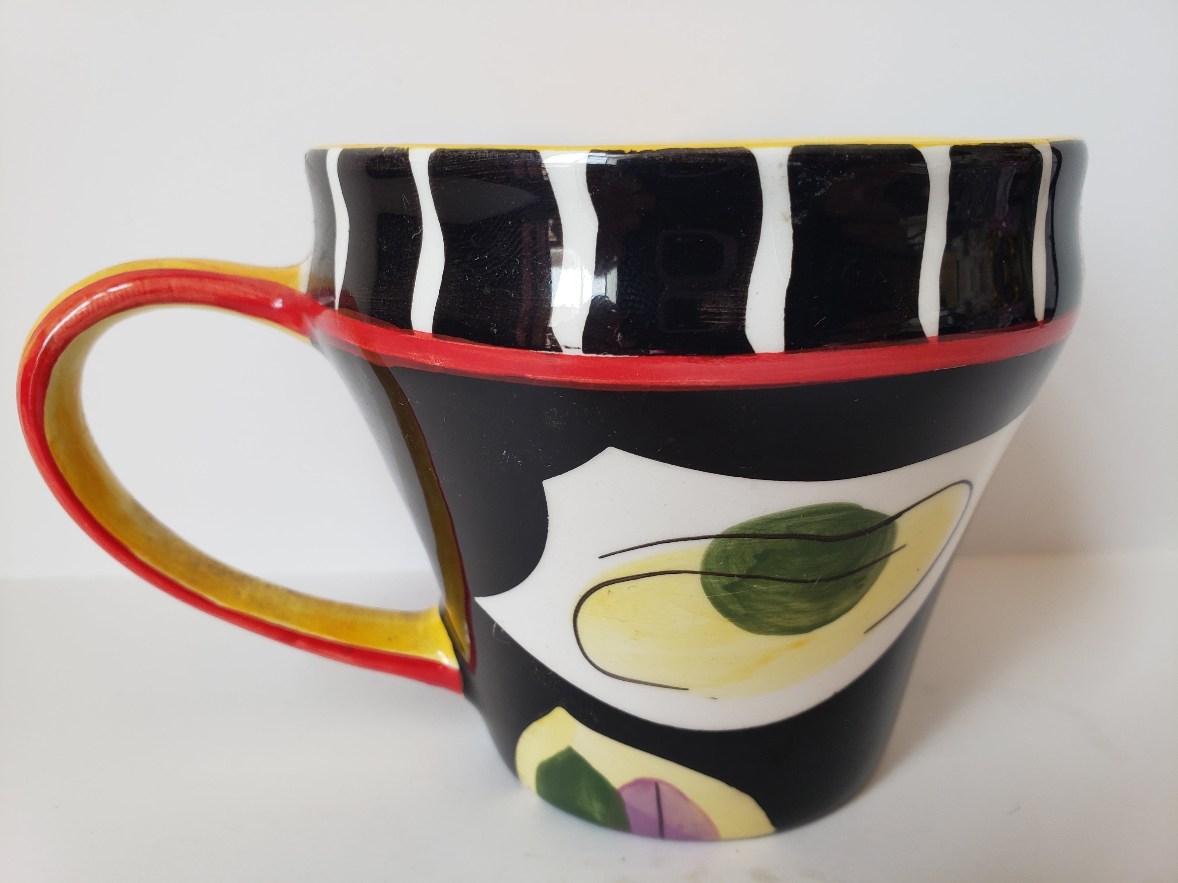 Vintage Disaronno Originale Ceramic Collectible Cup Mug Red Black (lot 2157)
