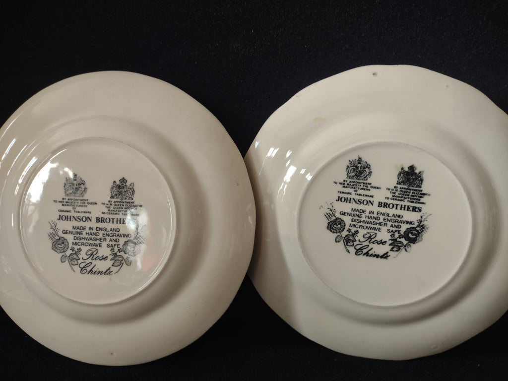 Vintage Johnson Appointment Her Majesty Ceramic Small Plate x 3 Chintz (lot 5699