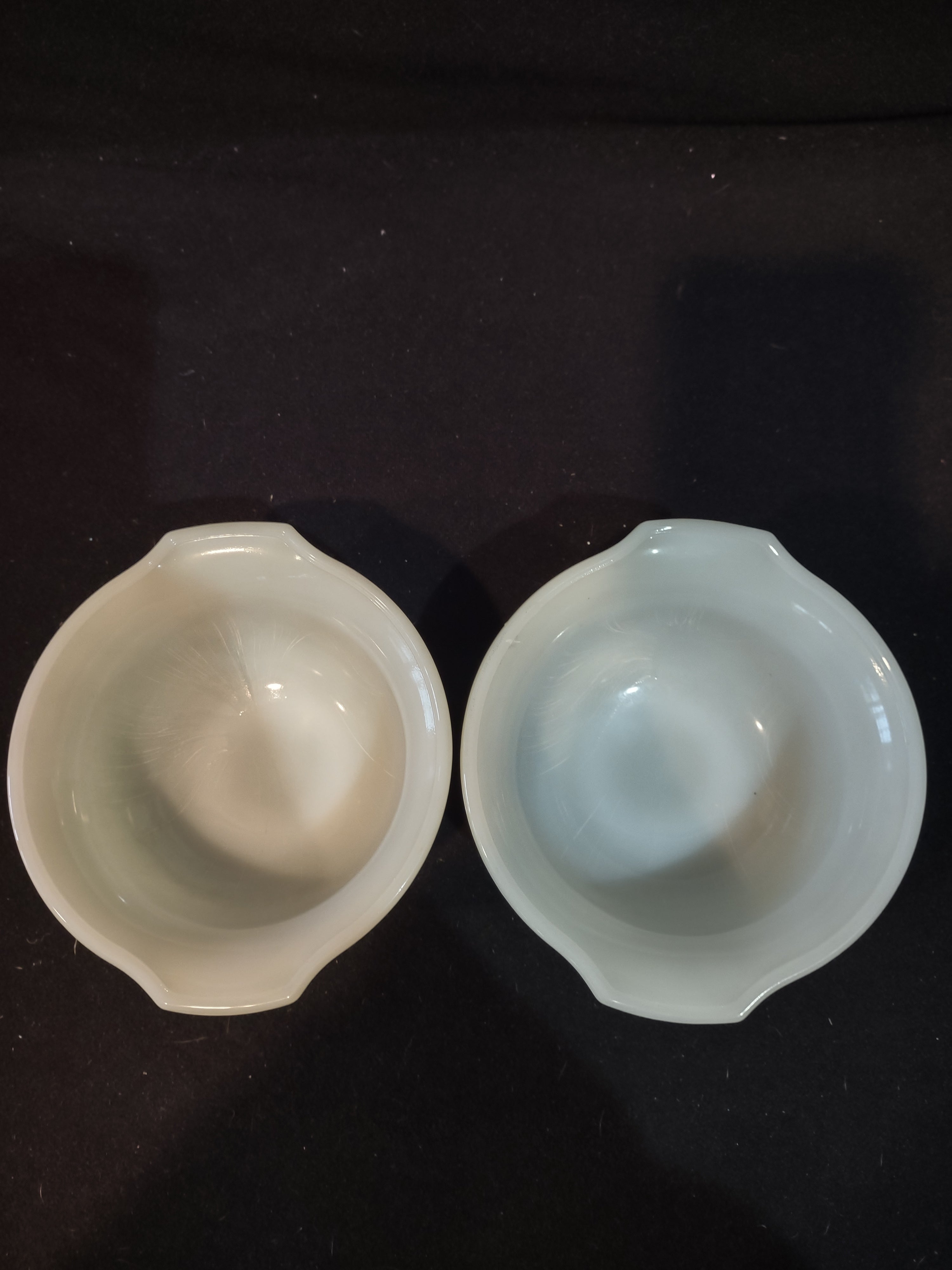 Vintage Glasbake Lime Green 5" Individual Casserole Bowls Set Of 2 (Lot 5228)