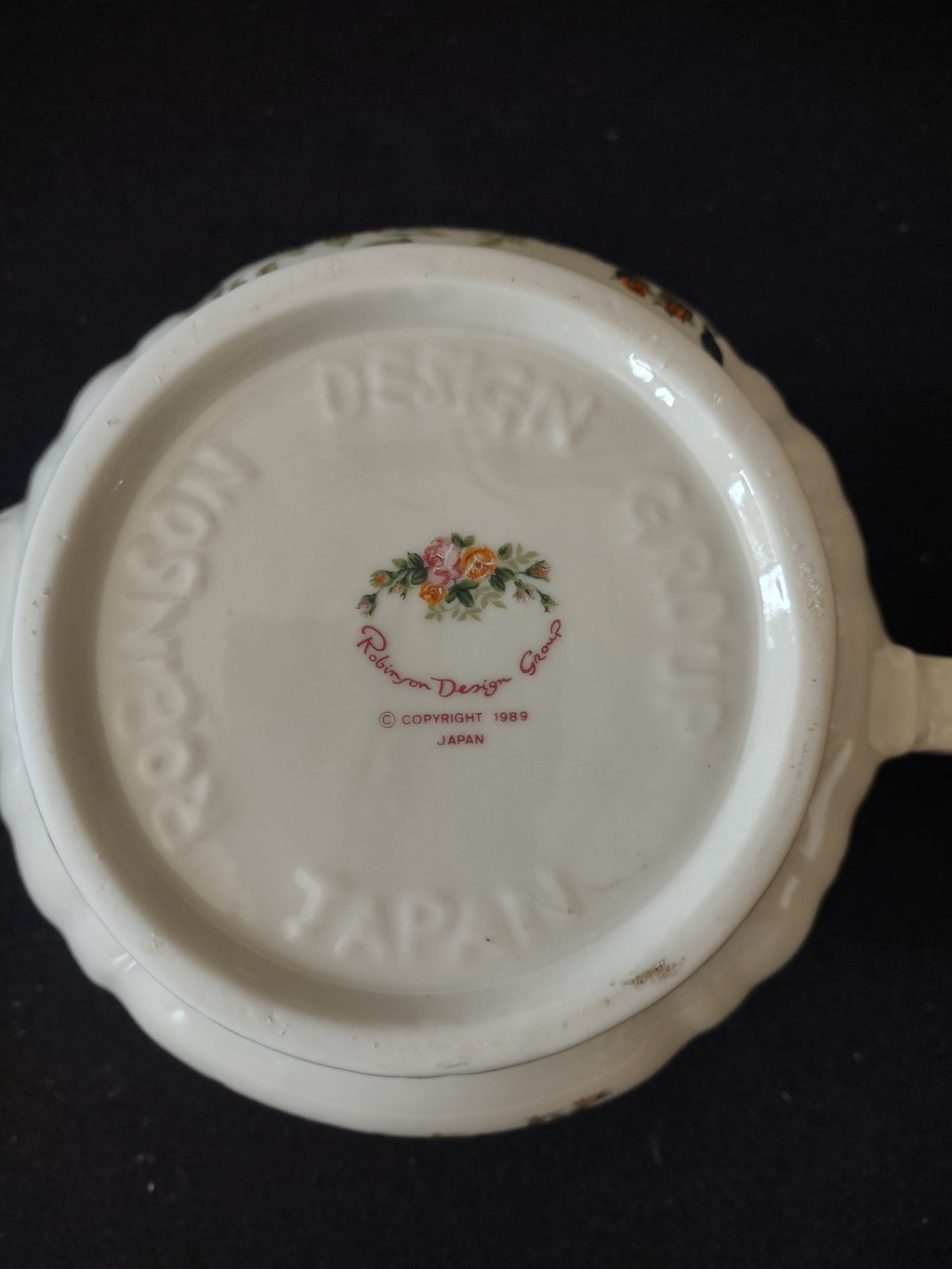 Vintage Robinson Design Group Floral Teapot Gold Trim Made In Japan (Lot 3783)