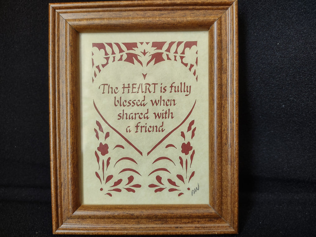 Vintage Designs with Scissors Picture Heart Blessed Friend (lot 1777)
