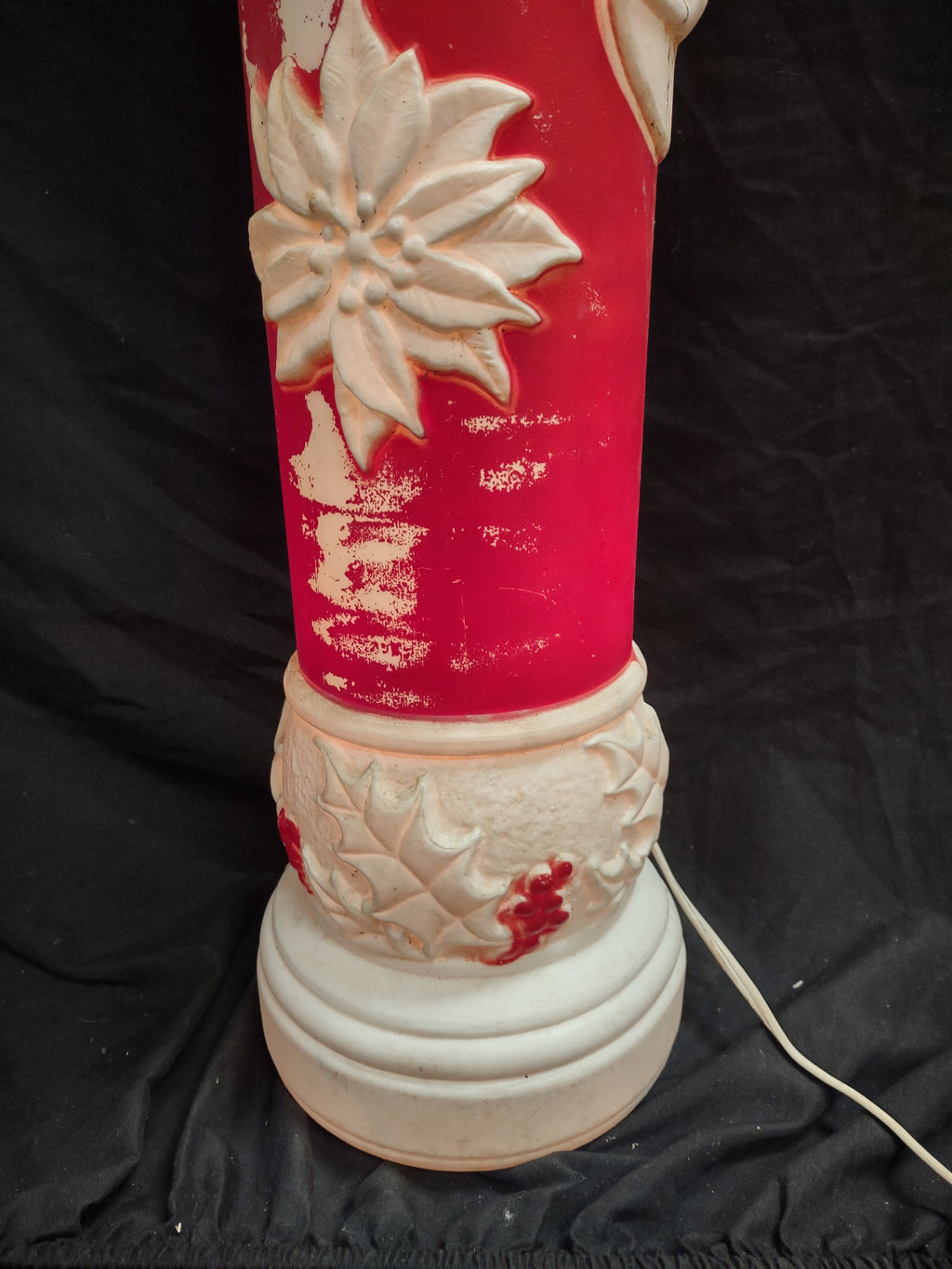 Vintage Christmas Blow Mold Candle Noel 39" (lot 2332)