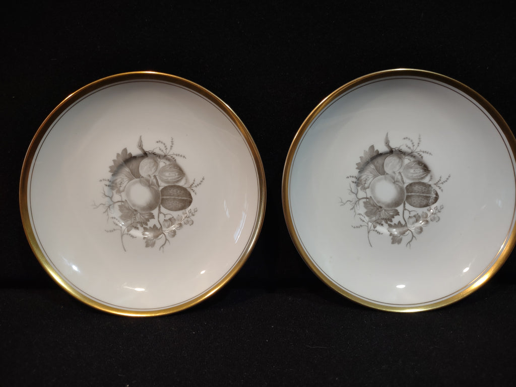 Vintage Spode Saucer Chatham #13 Bone China Gold Trim Set Of 2 (Lot 5714)
