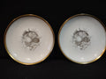 Vintage Spode Saucer Chatham #13 Bone China Gold Trim Set Of 2 (Lot 5714)