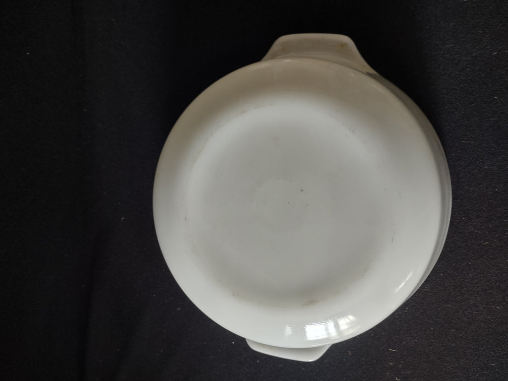 Vintage White Milk Glass 10 " Casserole Dish (Lot 5241)