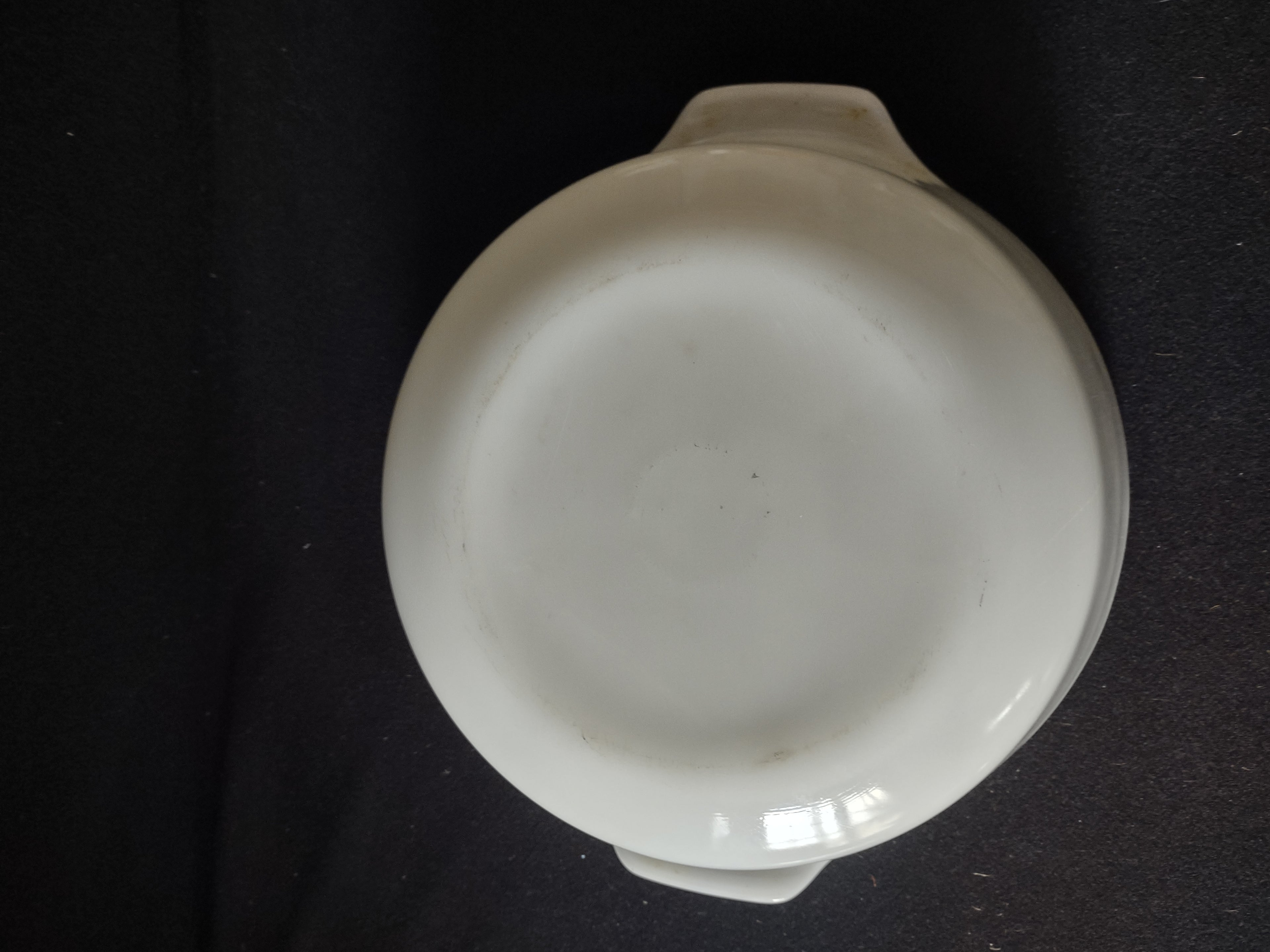 Vintage White Milk Glass 10 " Casserole Dish (Lot 5241)