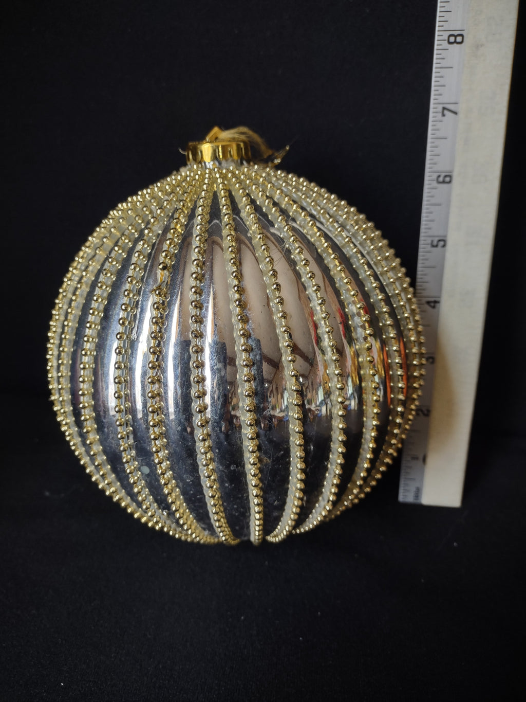 Lot of 3 Christmas Ornaments Pink Gold Sparkly 10" IMPERFECT (lot 1571)