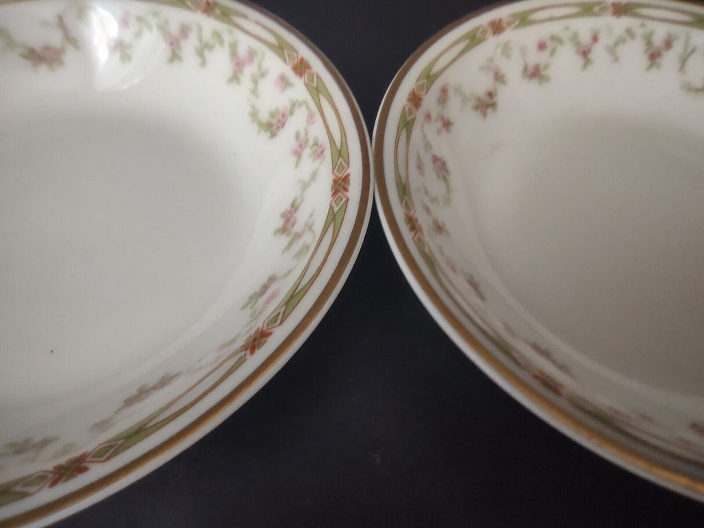 Haviland Limoges Schleiger 346 Red Rose 2 x Coupe Plate 5" (lot 543)