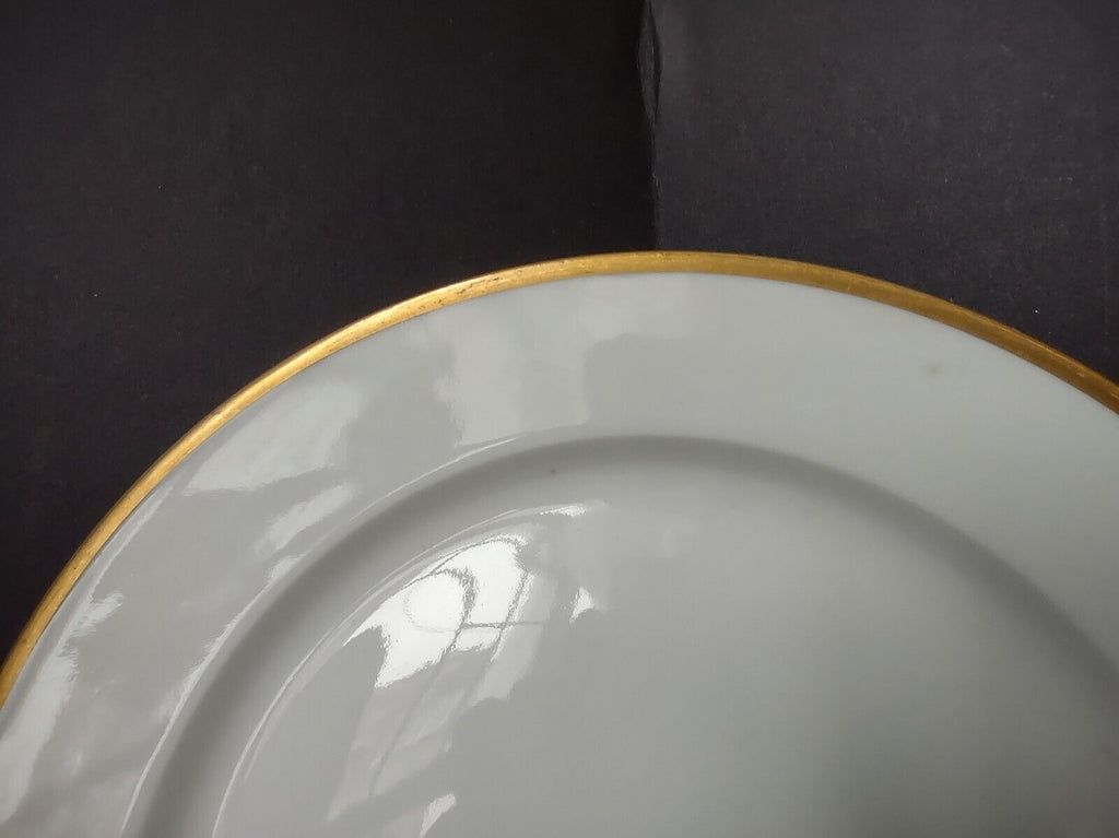 M. Redon PL Limoges France Gold Band Trim Salad Luncheon White Plate (lot 665)