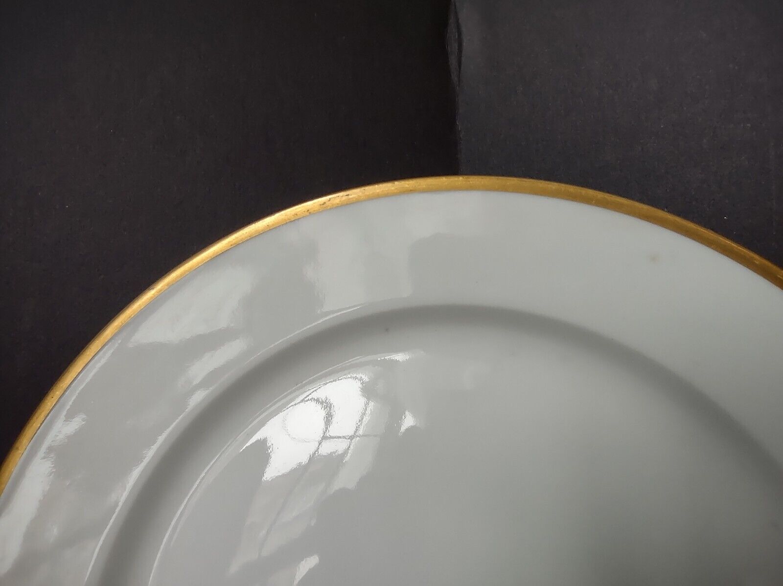 M. Redon PL Limoges France Gold Band Trim Salad Luncheon White Plate (lot 665)