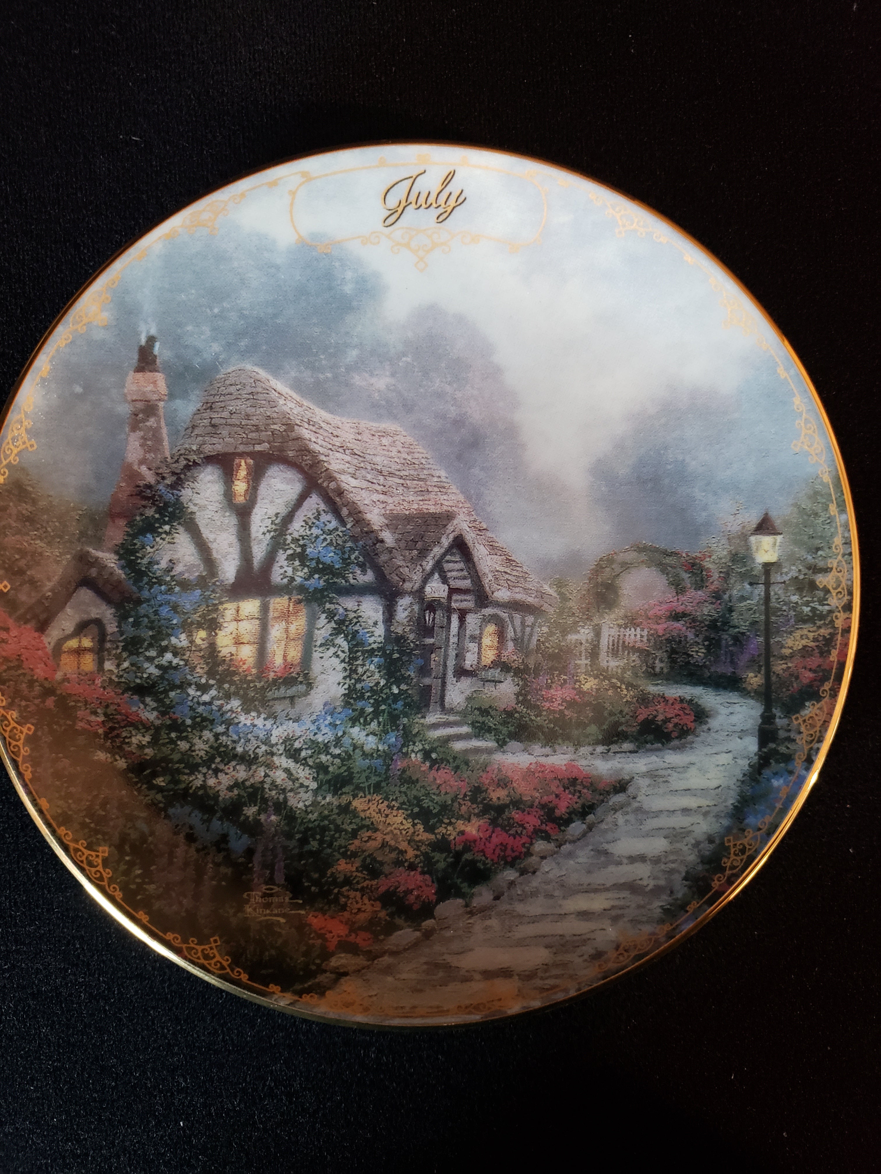Thomas Kinkade Plate Simpler Times Bradford Exchange