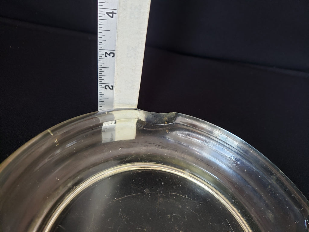 Vintage Mid Century Modern Clear Glass Ashtray 7-1/2" (lot 2166)