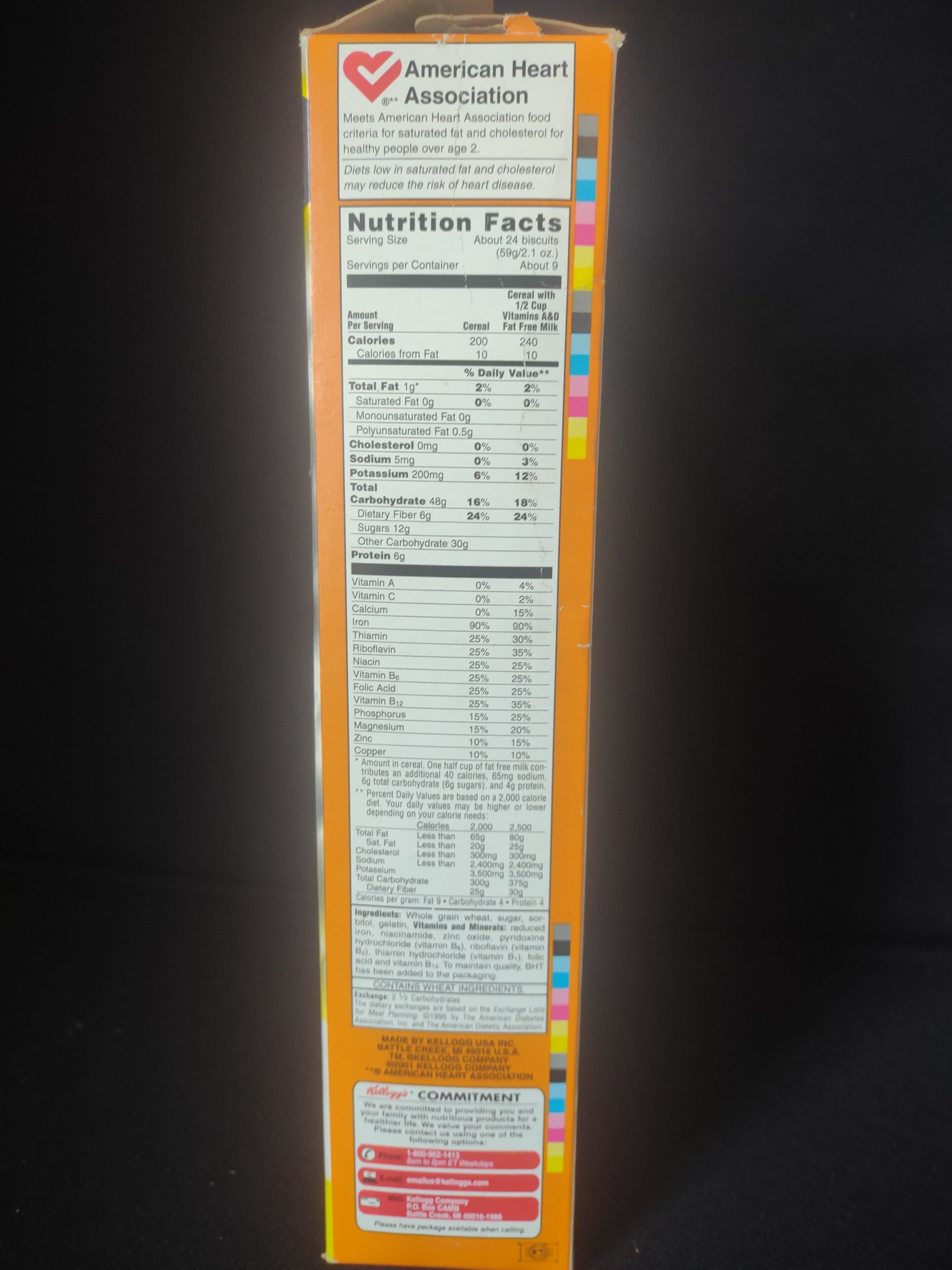 Vintage Collectible Kellog's Mini Wheats Box Terry Labonte Empty Box (lot 2172)