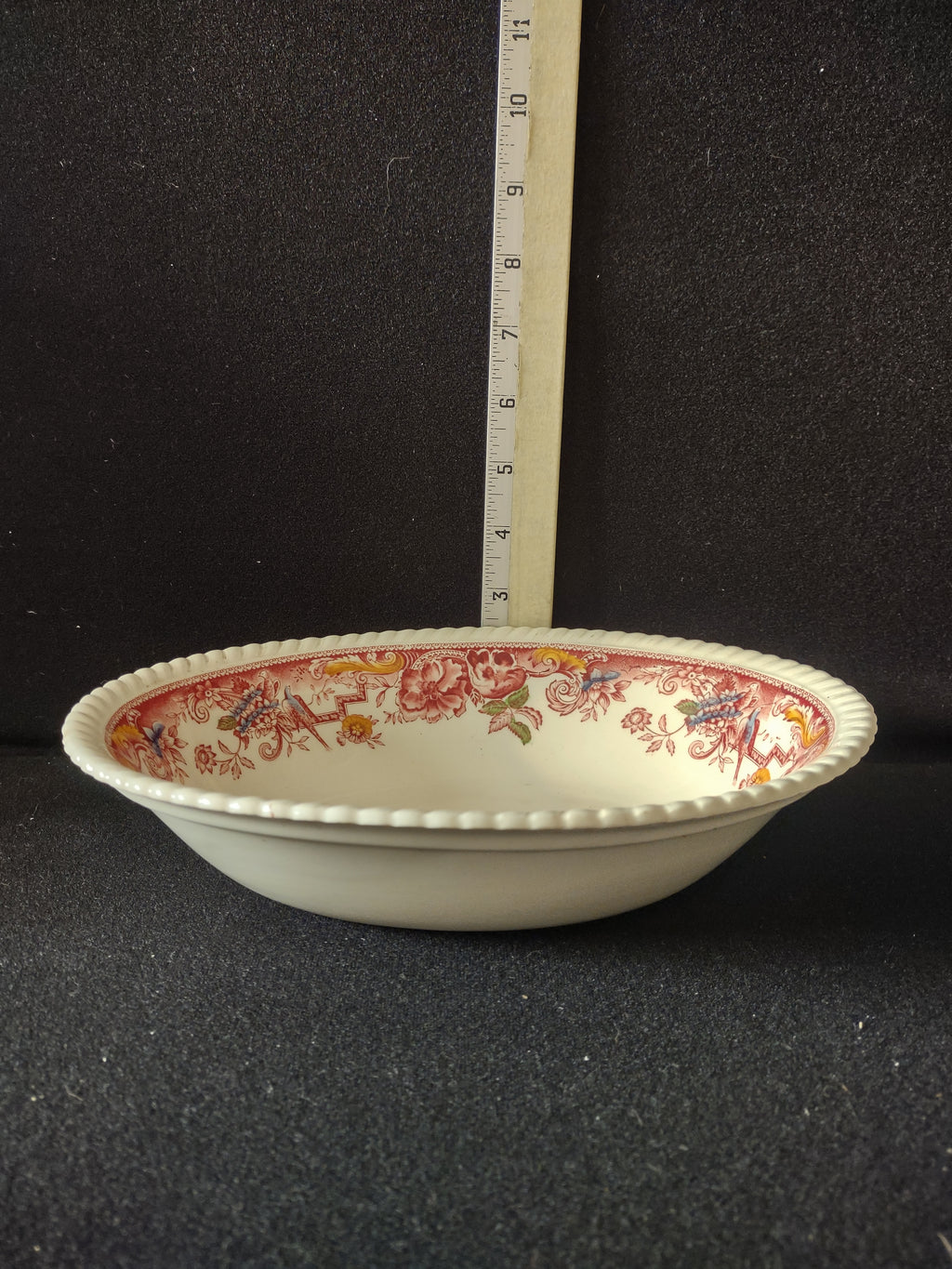 Vintage Johnson Brothers Serving Bowl Devonshire Pink IMPERFECT (Lot 5668)