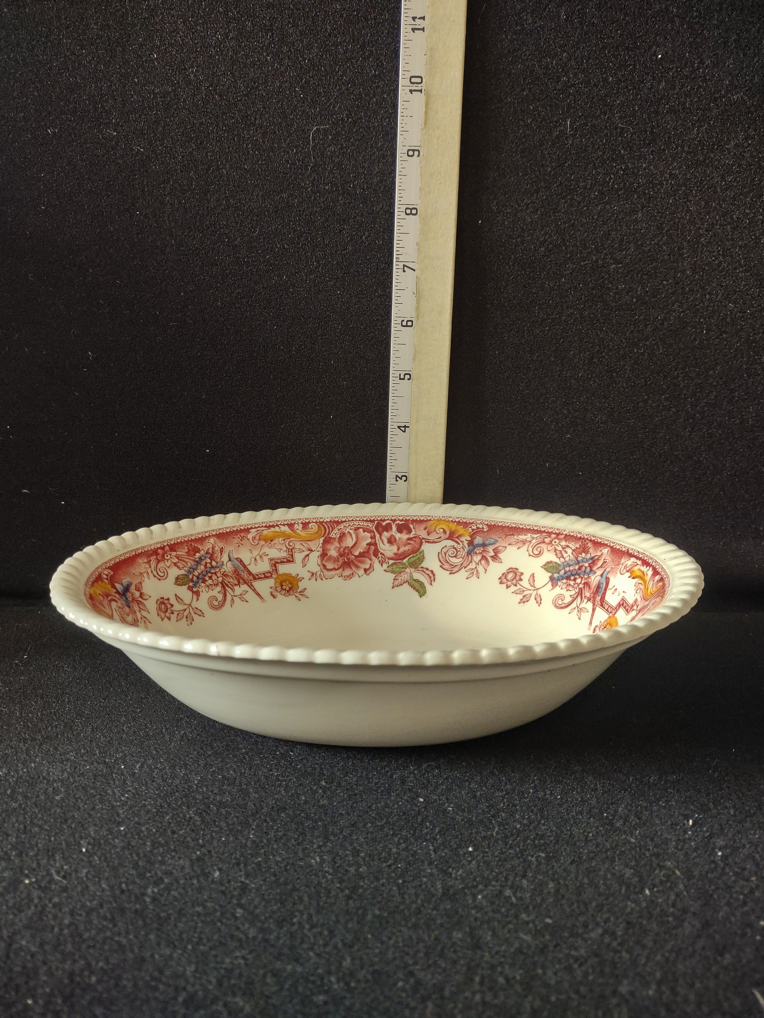 Vintage Johnson Brothers Serving Bowl Devonshire Pink IMPERFECT (Lot 5668)