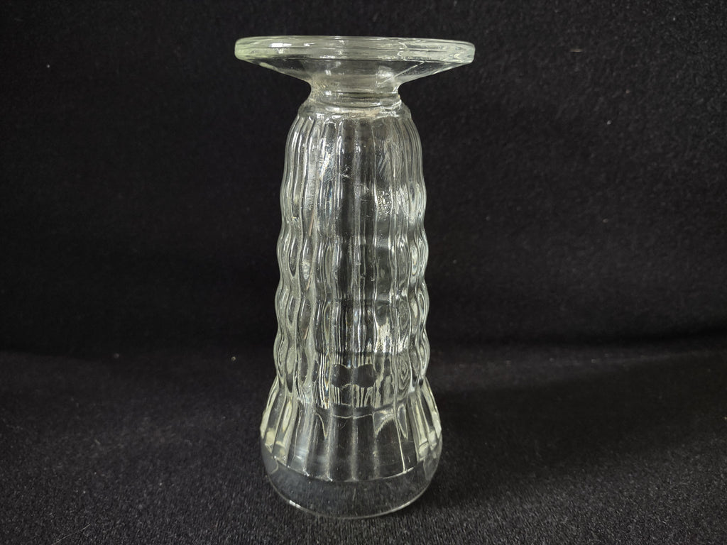 Vintage Retro MCM 5-1/2" Tall Jeannette Clear Glass x 4 (lot 5146)