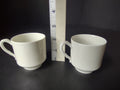 Haviland France Limoges 2 x Demitasse Cups ONLY Plain White (lot 1029)