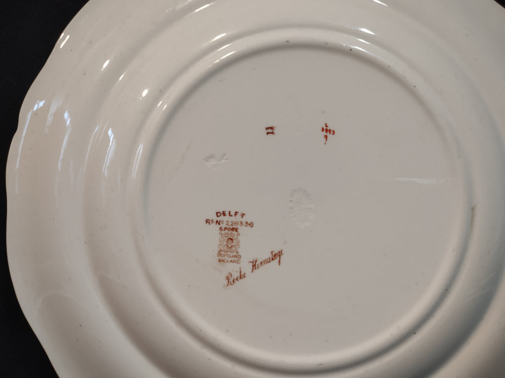 Vintage Spode Delft Plate English Countryside Ironstone (lot 5751)