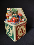 Christmas Pfaltzgraff ABC Block Candy Dish (lot 1518)