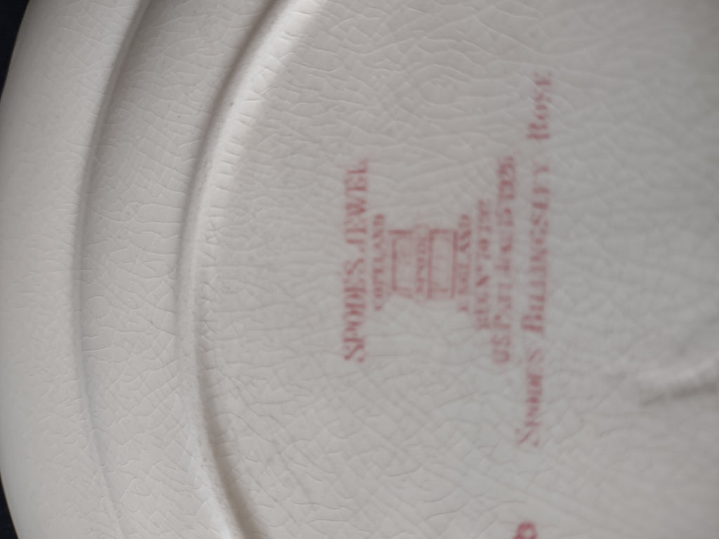 Vintage Spode Countryside Jewel Billingsley Rose Dinner Plate Ironstone (lot5784