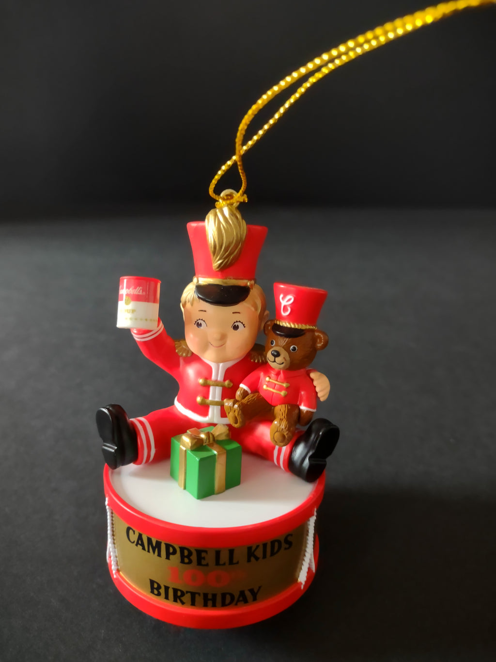 Vintage Christmas 2003 Campbells 100th Birthday Drummer Ornament (Lot 4715)