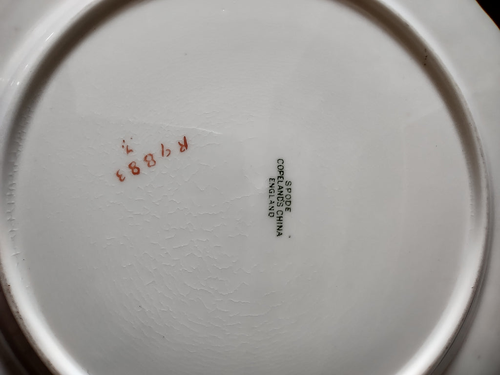 Vintage Spode Dessert Plate Blue White Ironstone Set Of 2 (Lot 5798)