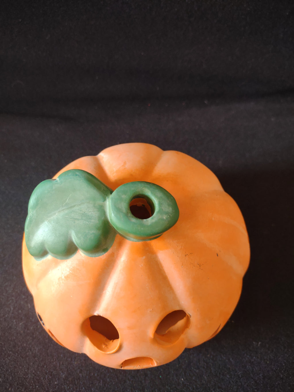 Halloween Terra Cotta Jack O Lantern Candle Cover (Lot 4345)