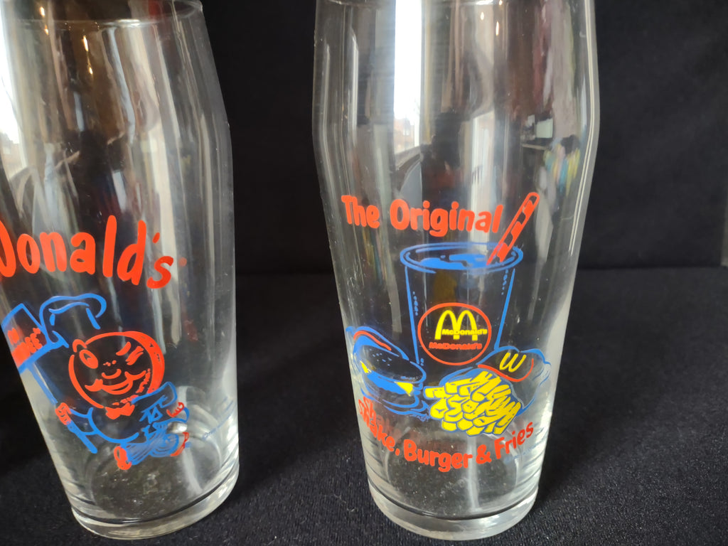 Set of 3 Drinking Glasses McDonalds Advertisement (lot 1543)