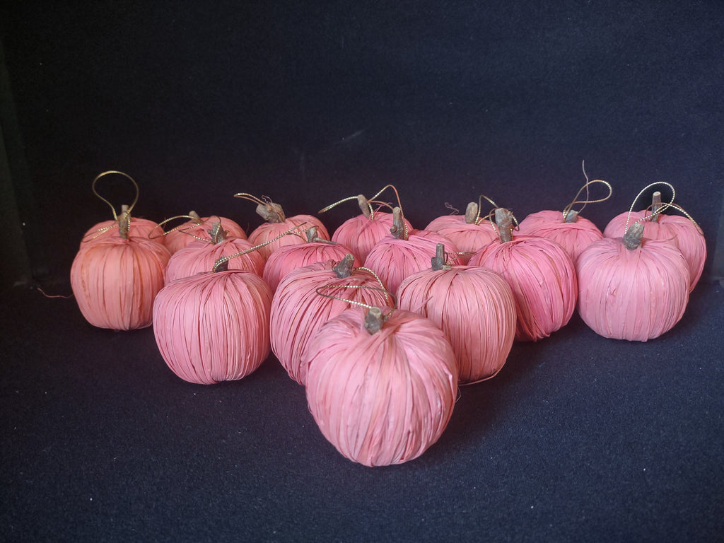 Lot of 17 Pink Twine Apple Christmas Ornament (lot 1687)