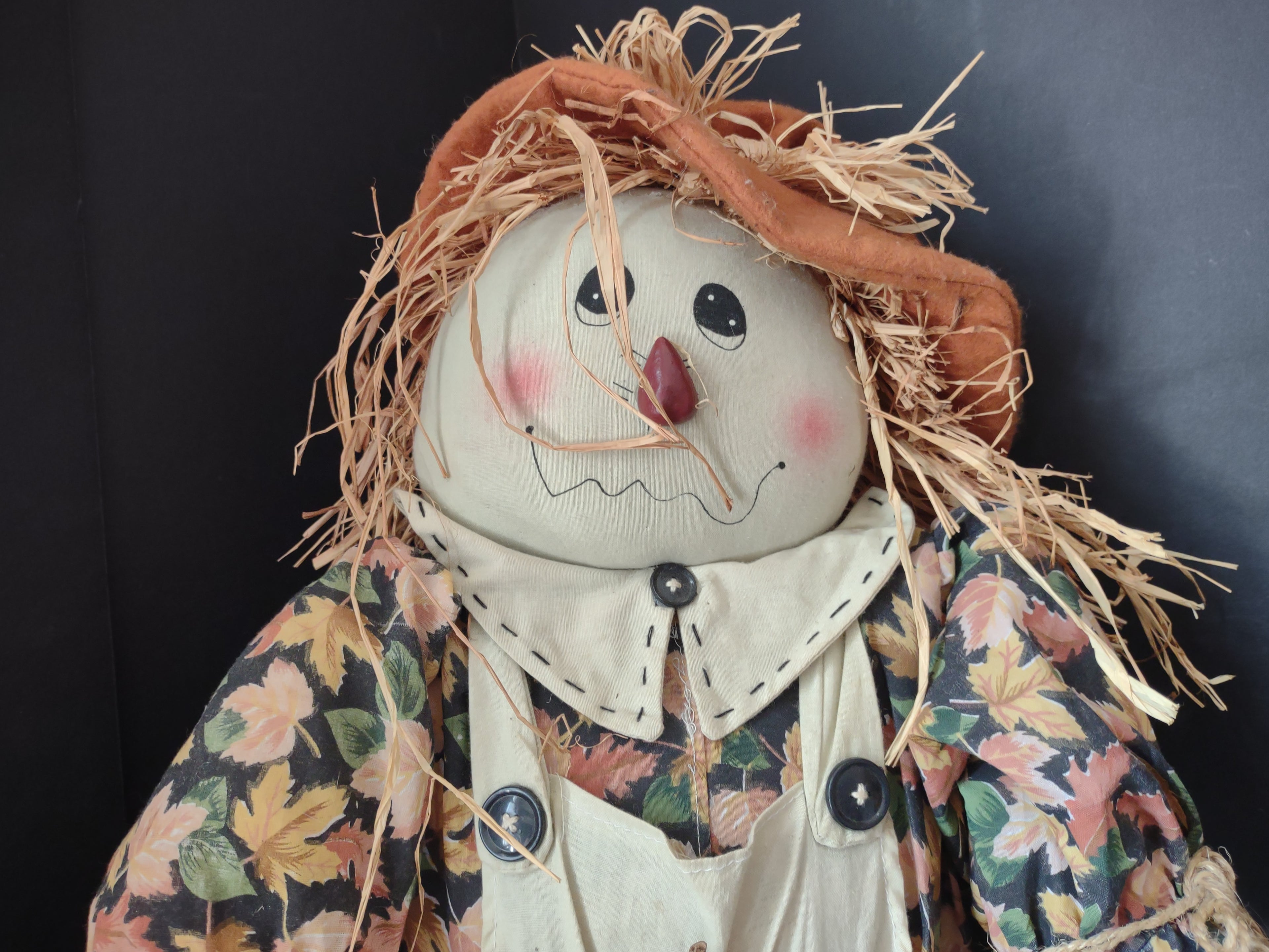 Halloween Fall 25" Country Lace Scarecrow Standing (lot 3078j)