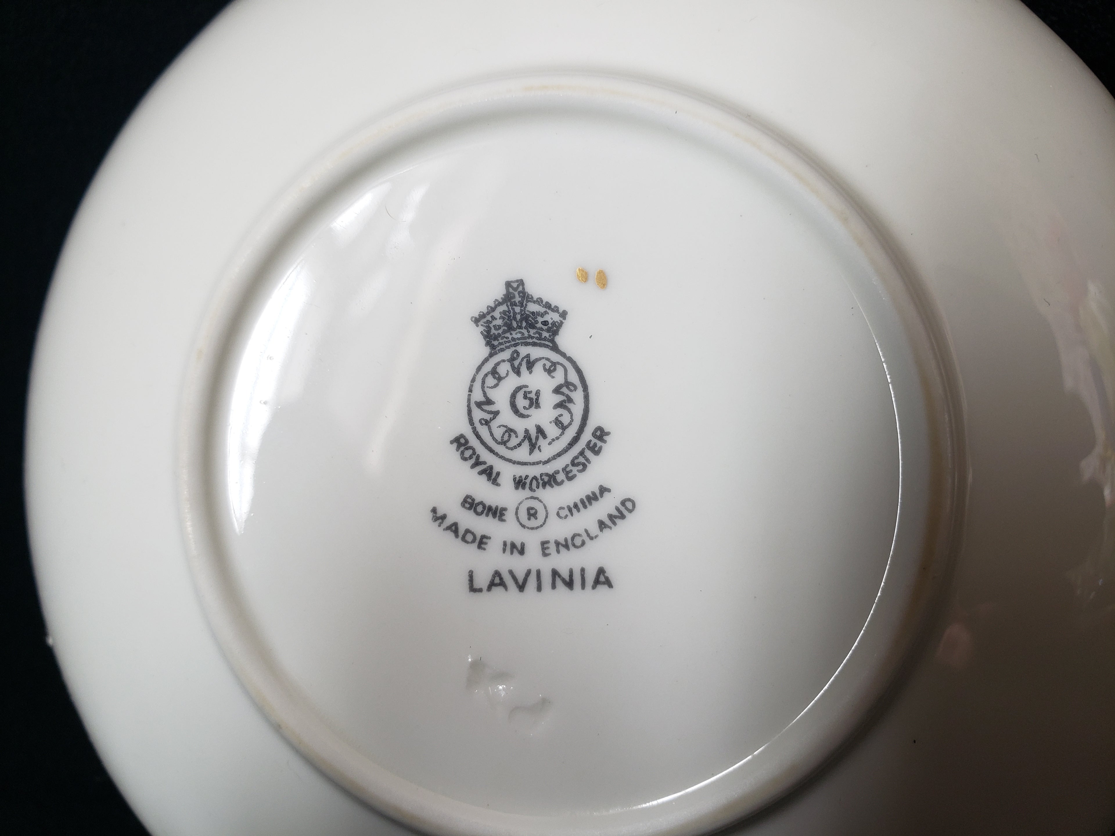 Vintage Royal Worcester Lavinia Saucer Berry Design 4-1/2" (lot 2064)